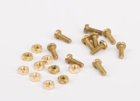 Wilesco 01543 M2 Brass Nuts & bolts x 10